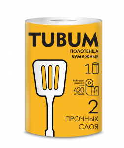 Бумажное полотенце 2-х сл. "Tubum" (1рул/уп) (10901175) (20)