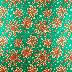 Бумага металлизированная 10м*0,685 "Блестящие снежинки" (10)