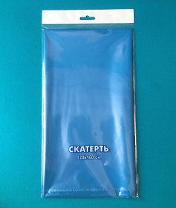 Скатерть ПВД 120*160 Голубая (окрашенная) (50)