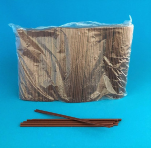 Трубочки-размешиватели 6*140мм Coffee-stick сдвоенные коричневые (арт.401-943)(500/19уп)_