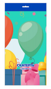 Скатерть ПВД 120*180 35 мкм "Мятные шарики" (50)