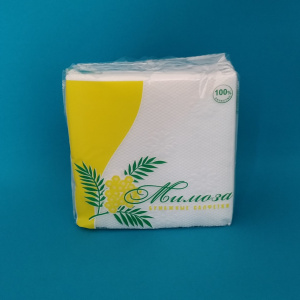 Салфетка "Мимоза" (40л.) (белая) (28)