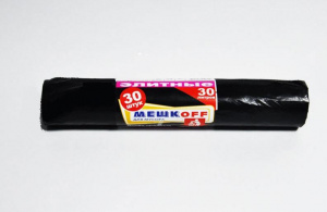 Мешки хоз. "МЕШКОFF" ПВД 30л. (30шт/рул) ЭЛИТНЫЕ (25)