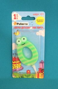 Свеча тортовая детская  0 "PATERRA" (401-521) (24)